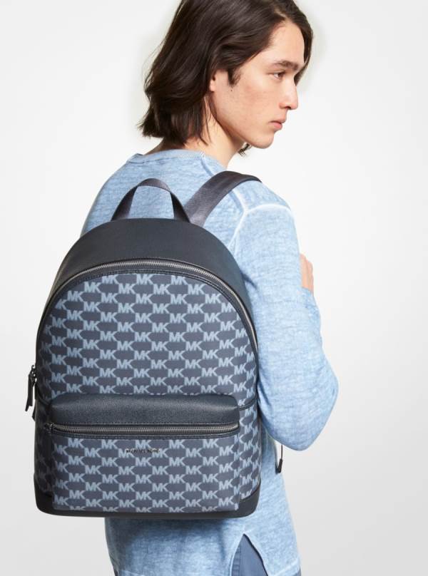 Damske Batohy Michael Kors Cooper Logo Jacquard Námornícka Modrá Viacfarebný - Kabelky Michael Kors Obchod | VNUWB-4675